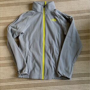 The North Face Gray Fleece with Yellow Detail